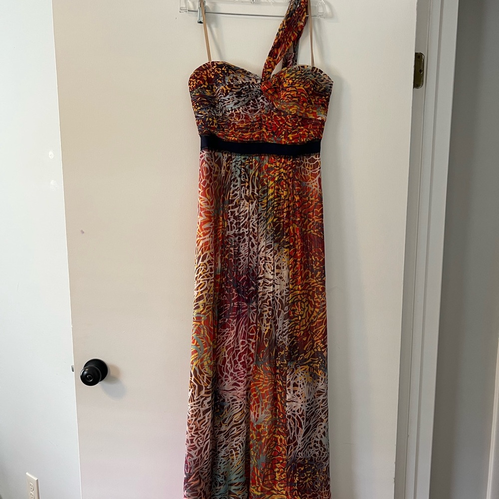 Digital Print One Shoulder Maxi